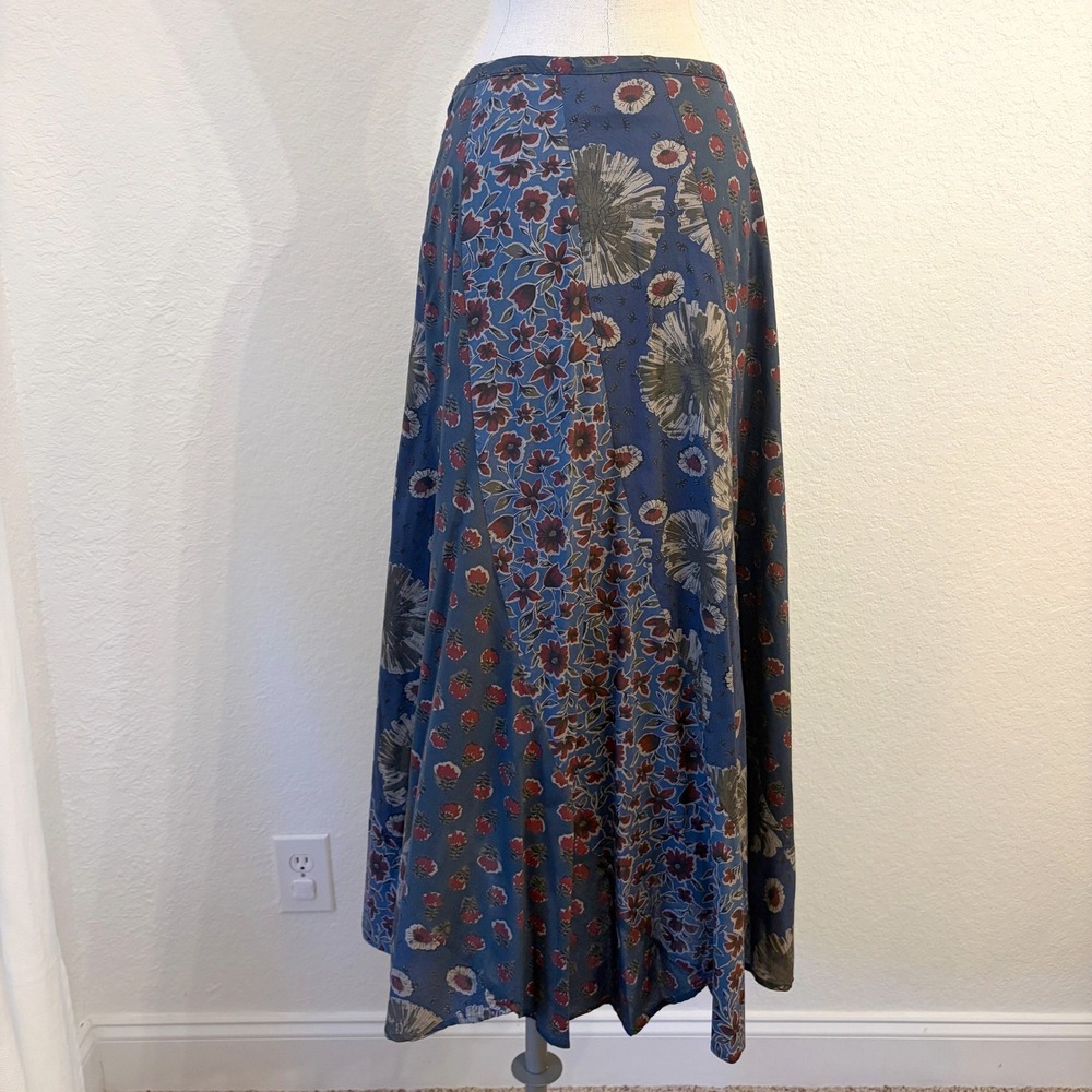 Sundance Maxi Skirt 4 Hippie Boho Patchwork Floral Prairie 90s Vintage Cotton - Picture 5 of 13